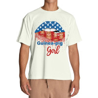 Guinea Pig Girl Pretty American Flag Sexy Biting Lip 4th Of July Usa A Urban Heavy T-shirt | Artistshot