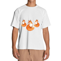 Three Little Foxes In Fox Family I Gift Urban Heavy T-shirt | Artistshot