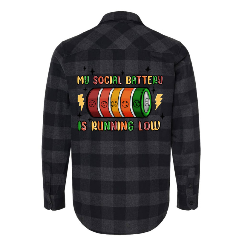 Social Battery Flannel Shirt | Artistshot