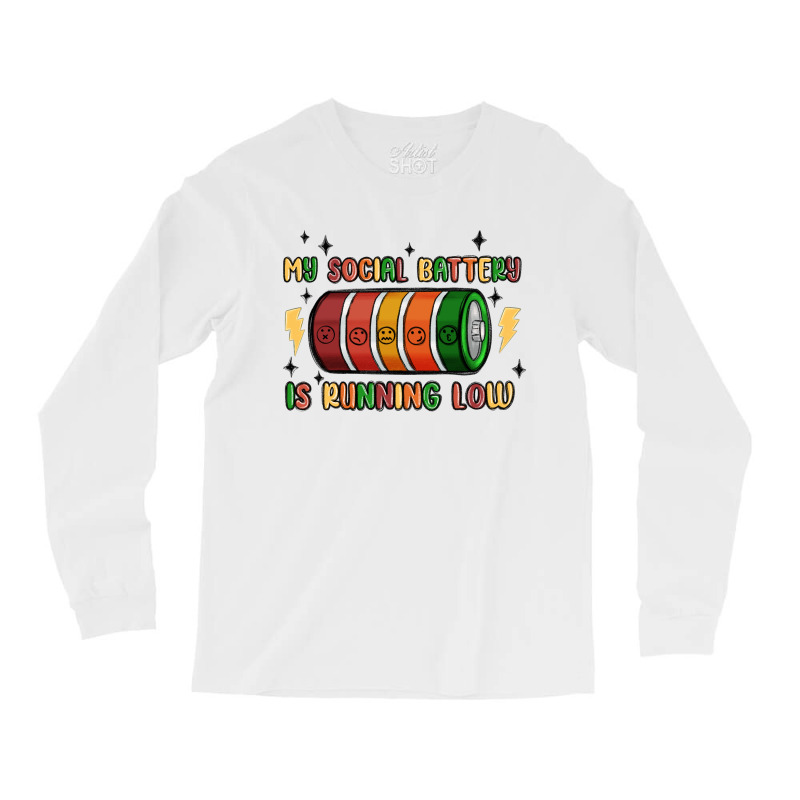 Social Battery Long Sleeve Shirts | Artistshot