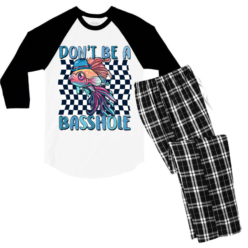 Dont Be A Basshole Men's 3/4 Sleeve Pajama Set | Artistshot