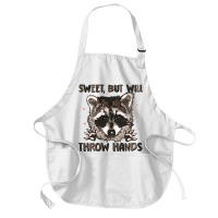 Sweet But Will Throw Hands Medium-length Apron | Artistshot