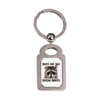 Sweet But Will Throw Hands Silver Rectangle Keychain | Artistshot