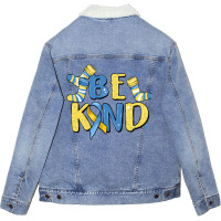 Be Kind Unisex Sherpa-lined Denim Jacket | Artistshot