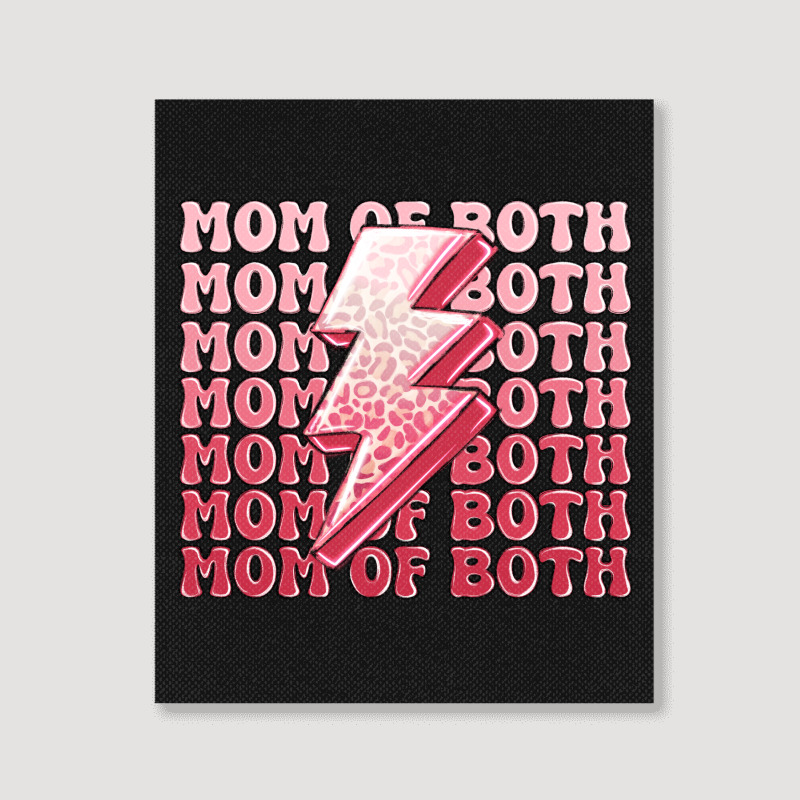 Mom Of Both Girls Portrait Canvas Print | Artistshot