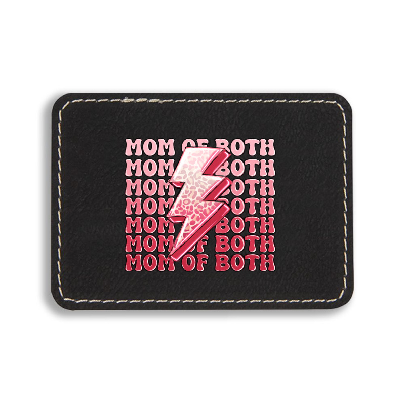 Mom Of Both Girls Rectangle  Leatherette Patch | Artistshot