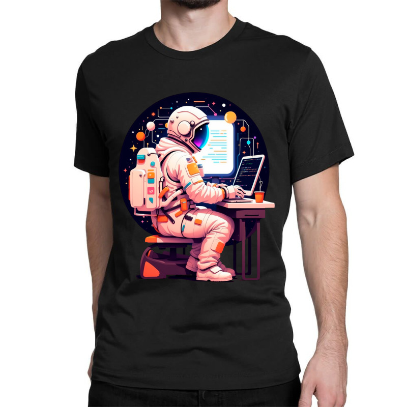 Astronaut Working Classic T-shirt | Artistshot