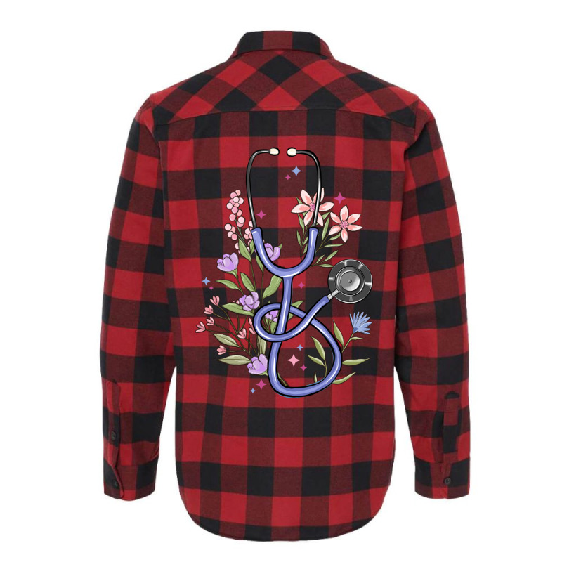 Floral Stethoscope Flannel Shirt | Artistshot