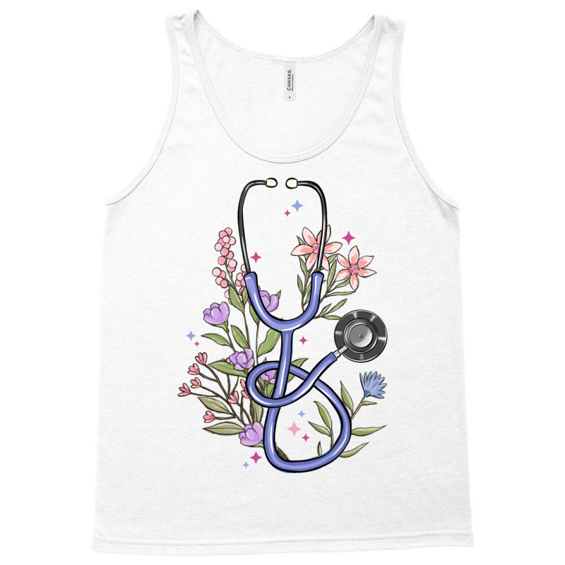 Floral Stethoscope Tank Top | Artistshot