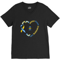 World Down Syndrome Day V-neck Tee | Artistshot