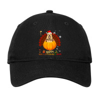 Cocker Spaniel Halloween And Merry Christmas Happy Hallothanksmas Adjustable Cap | Artistshot