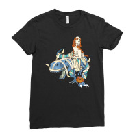 Cocker Spaniel Riding Dinosaur Halloween Dog Ladies Fitted T-shirt | Artistshot