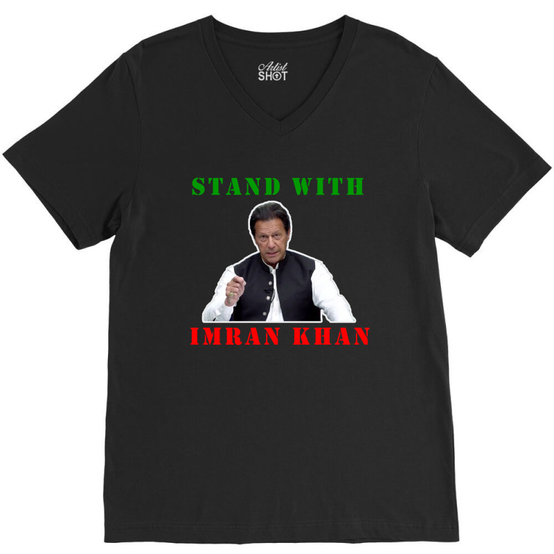 Stand With Imran Khan Pakistan Design V-Neck Tee by M4 | Artistshot