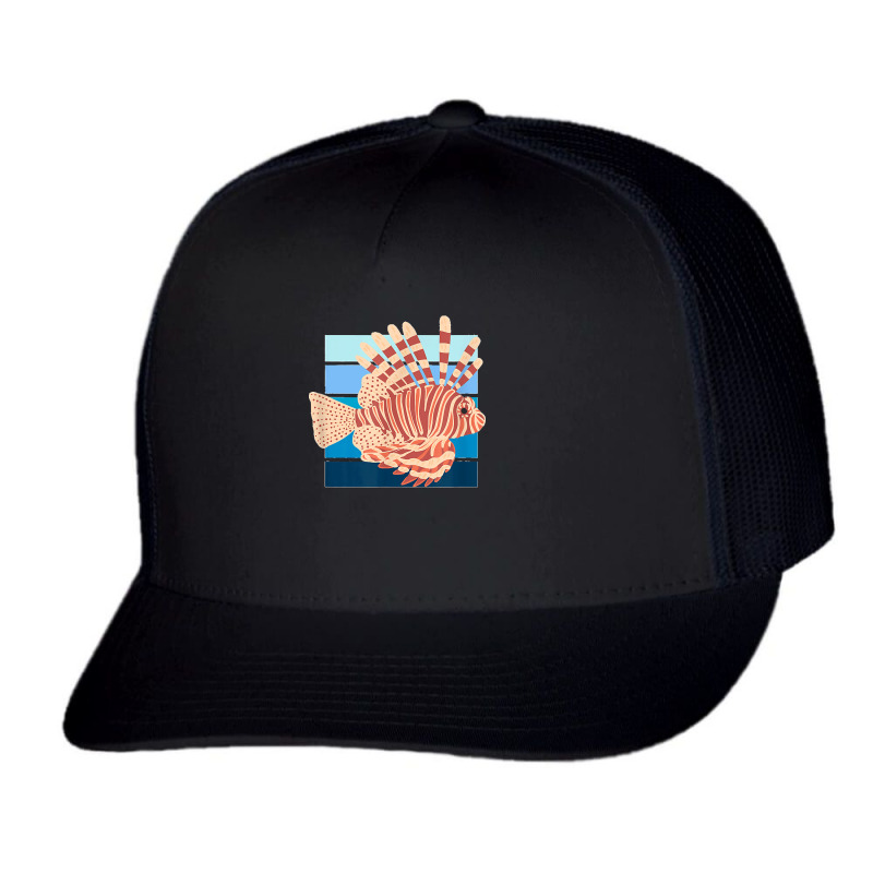 Lion Ocean Fish Retro For Men Women Kids Trucker Cap by WirtzRichard | Artistshot