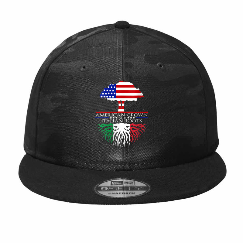 Womens Italian Roots American Grown Tree Flag Usa Italy V Neck T Shirt Camo Snapback by KaseeDheera | Artistshot