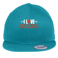 I Love Cardiology Cardiologist Doctor Ekg Cardiac Nurse Flat Bill Snapback Cap | Artistshot