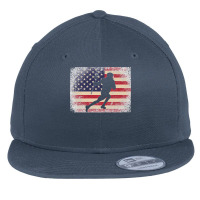 Lacrosse 4th Of July Gift American Flag Usa  Ball Stick Premium Flat Bill Snapback Cap | Artistshot