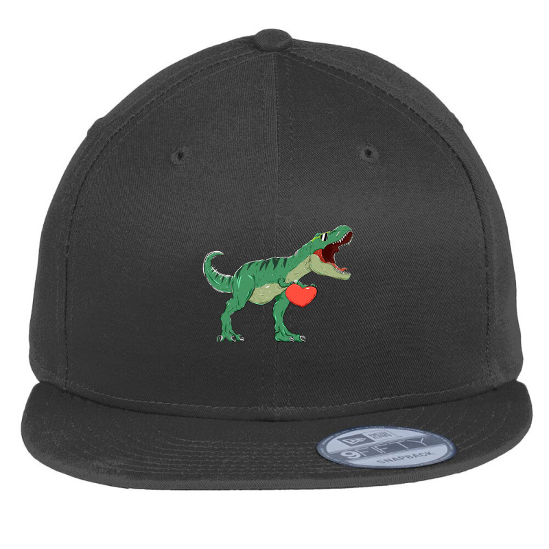 Boys Valentines Day  Kids Trex Dinosaur I Steal Hearts Flat Bill Snapback Cap | Artistshot