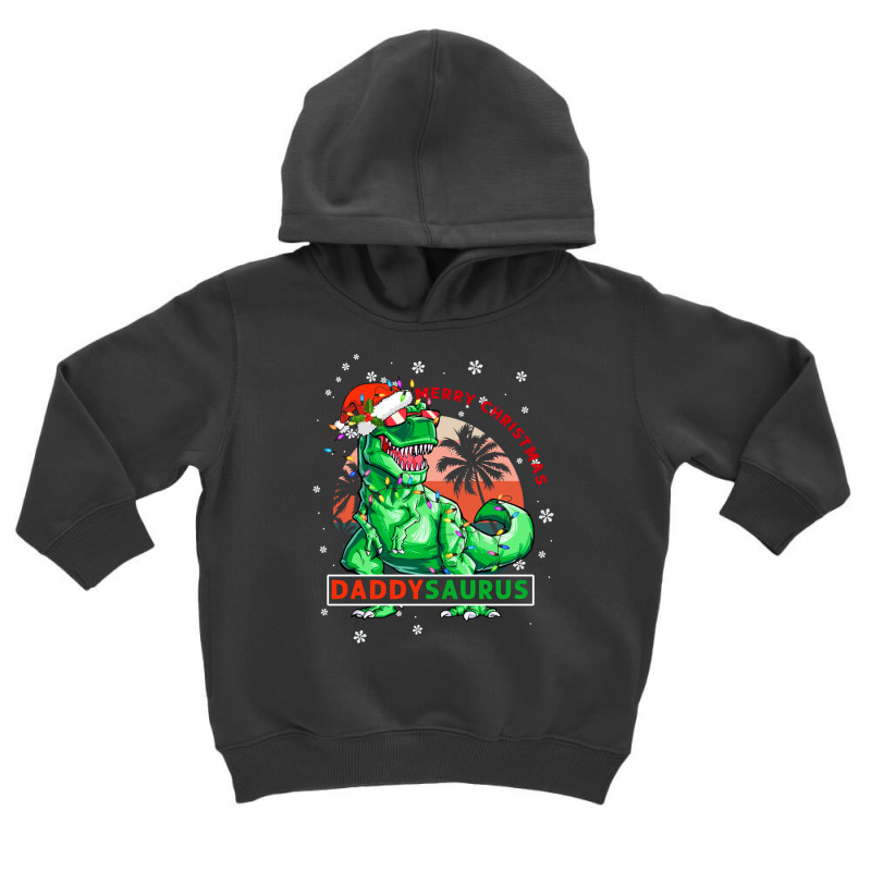 Daddysaurus T Rex Dinosaur Family Matching Christmas Toddler Hoodie | Artistshot