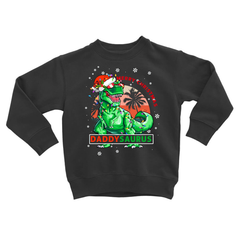 Daddysaurus T Rex Dinosaur Family Matching Christmas Toddler Sweatshirt | Artistshot