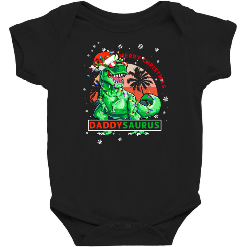 Daddysaurus T Rex Dinosaur Family Matching Christmas Baby Bodysuit | Artistshot