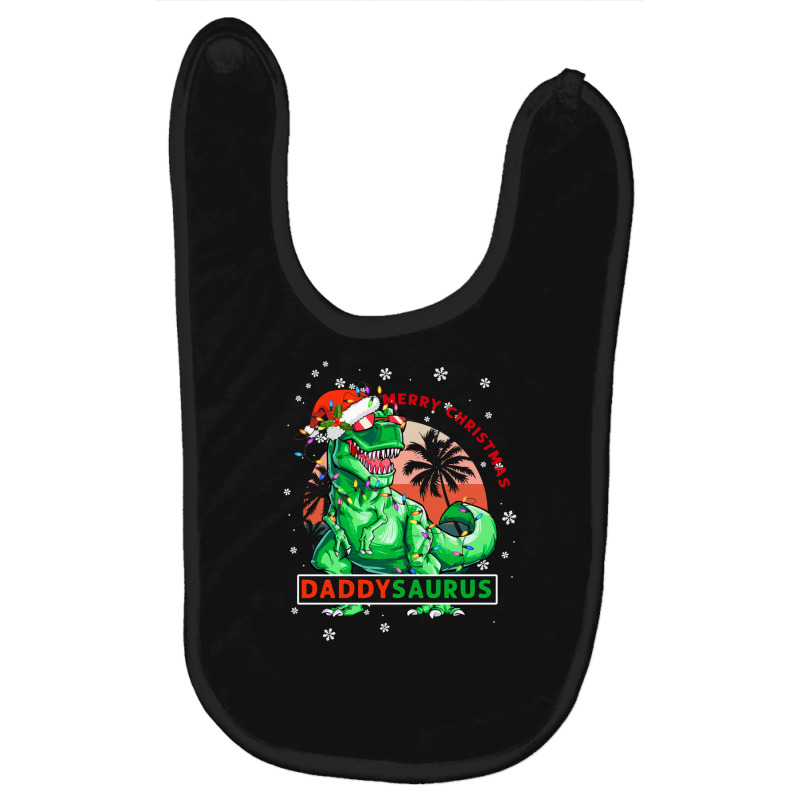 Daddysaurus T Rex Dinosaur Family Matching Christmas Baby Bibs | Artistshot