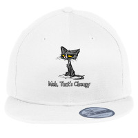 Meh That's Cheugy! Funny Cat Sharing The Cheuglife Vibe Premium Flat Bill Snapback Cap | Artistshot