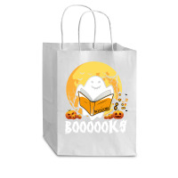 Booooks Ghost Boo Read Books Library Teacher Moon Bookworm Cub Paper Bag - 8 X 4 1/2 X 10 1/4 | Artistshot