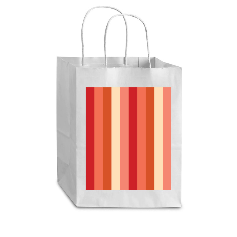 Red Verticallystriped Silver Titanium Iron Color, Red Degradation Patt Cub Paper Bag - 8 X 4 1/2 X 10 1/4 | Artistshot