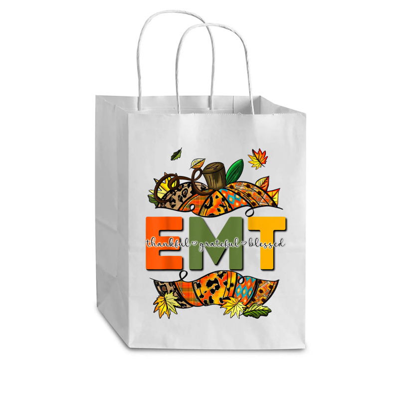 Emergency Medical Technicians Pumpkin Cute Autumn Halloween Cub Paper Bag - 8 X 4 1/2 X 10 1/4 | Artistshot