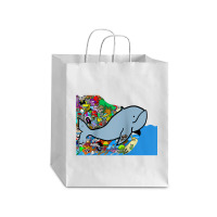 Blue Whale, Marine Sea Animal, Ocean Life, Surf, Art Work Raglan Baseb Debie Paper Bag - 10 X 5 X 13 | Artistshot