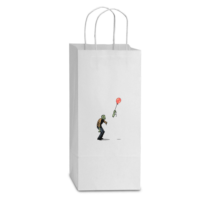 Zombie Double Wine Paper Bag - 6 1/2 X 3 1/2 X 12 3/8 | Artistshot