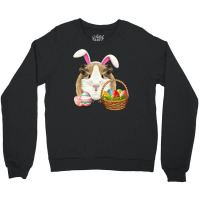 Easter Shirt Guinea Pig Funny Bunny Ears Eggs Crewneck Sweatshirt | Artistshot