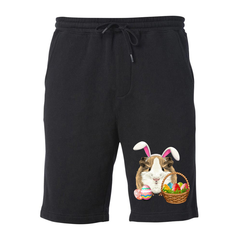 Easter Shirt Guinea Pig Funny Bunny Ears Eggs Fleece Short | Artistshot