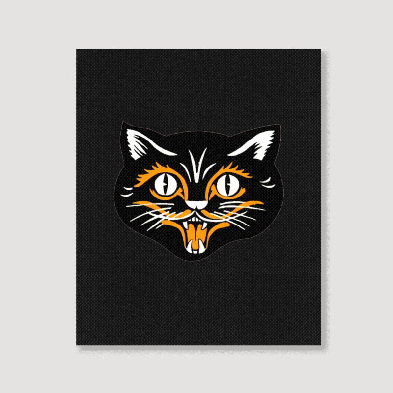 Slap You So Hard, Robbie, Halloween,nying, Black Cats Portrait Canvas Print | Artistshot