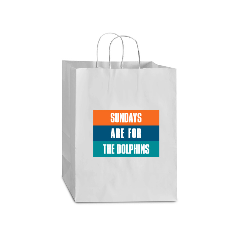 Sundays Are For The Dolphins Miami Footbal Mart Paper Bag -13 X 7 X 17 | Artistshot