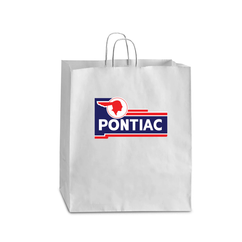 Retro Pontiac Classic Car Dealership Sign Queen Paper Bag - 16 X 6 X 19 1/4 | Artistshot