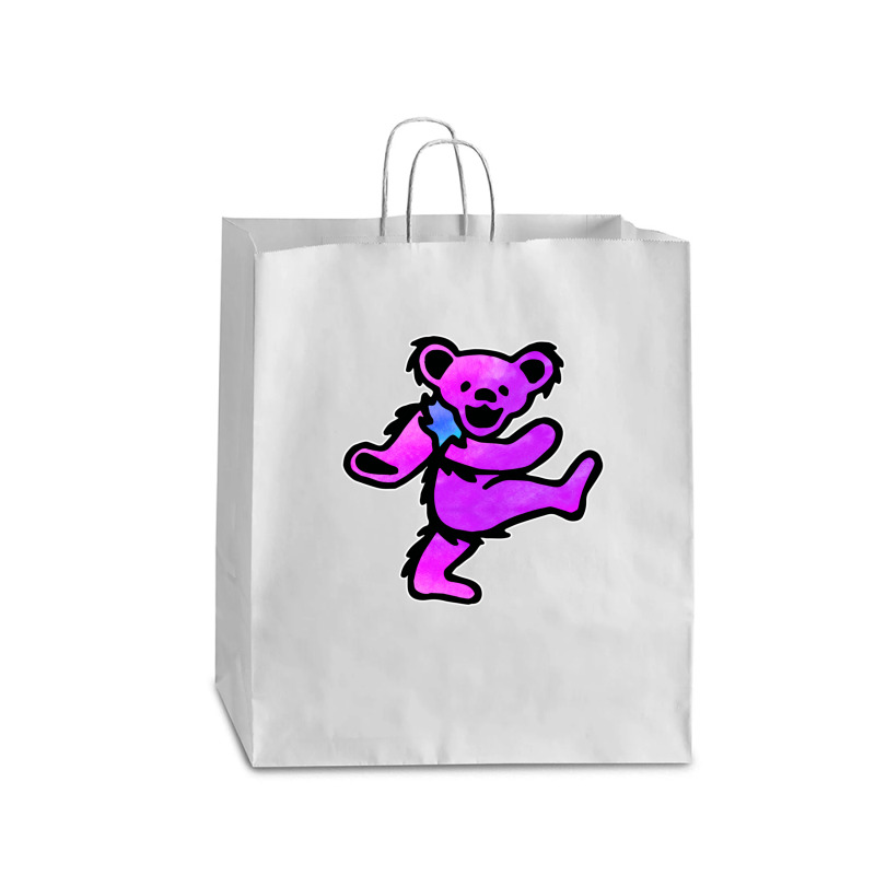 Pink Grateful Dancing Hippie Classic Rock Dead Bear Queen Paper Bag - 16 X 6 X 19 1/4 | Artistshot