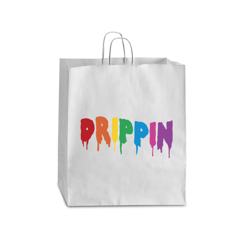 Drippin Colorful Rainbow Hip Hop Lovers Dripping Sauce Pullover Hoodie Queen Paper Bag - 16 X 6 X 19 1/4 | Artistshot