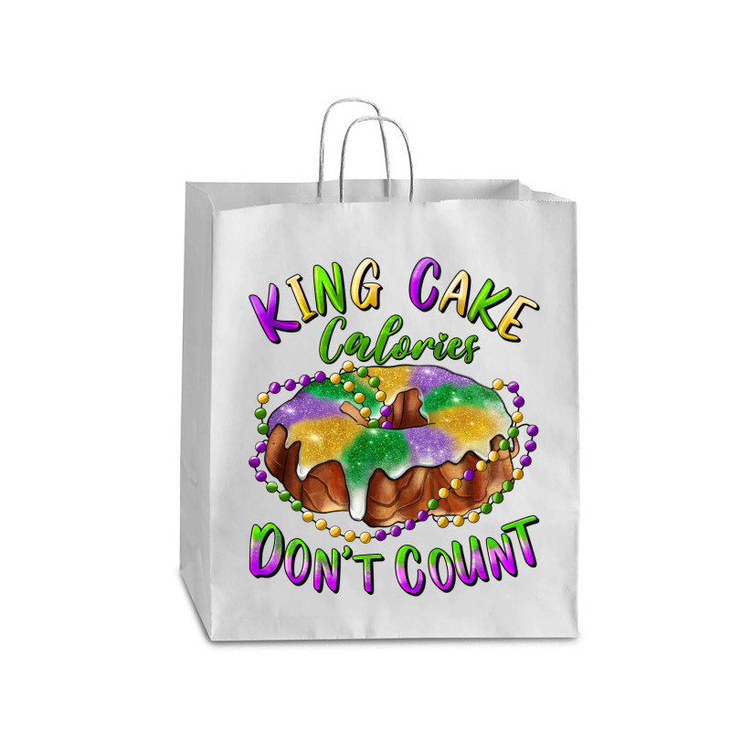 Mardi Gras King Cake Calories Don't Count Queen Paper Bag - 16 X 6 X 19 1/4 | Artistshot