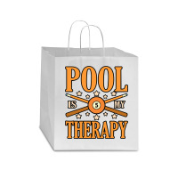 Pool Is My Therapy Billiards Snooker Sports Player Graphic Pullover Ho Star Paper Bag - 13 X 7 X 13 | Artistshot