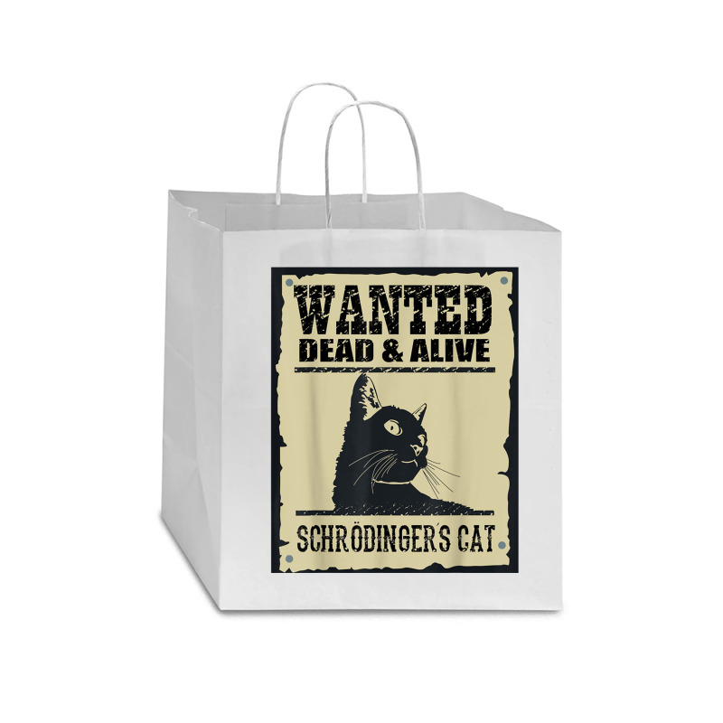 Wanted Dead Or Alive Schrodinger_s Cat Star Paper Bag - 13 x 7 x 13 by cm-arts | Artistshot