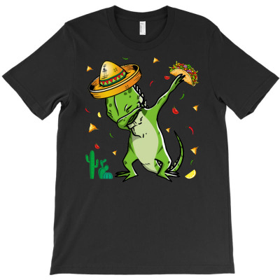 Funny Dabbing Iguana Taco Cinco De Mayo Mexican T-shirt Designed By Napetart
