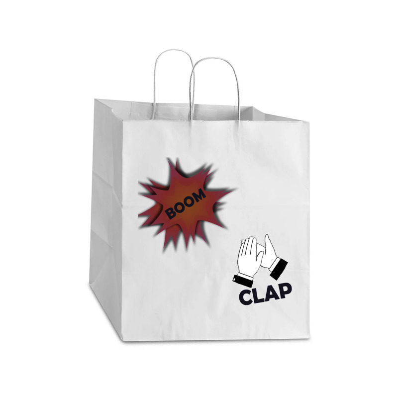 Charli Xcx Inspired Designs Boom Clap Take Out Paper Bag - 14 X 10 X 15 1/2 | Artistshot