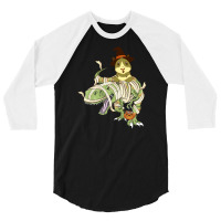 Funny Guinea Pig Riding Mummy T Rex Dinosaur Halloween 3/4 Sleeve Shirt | Artistshot