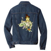 Funny Guinea Pig Riding Mummy T Rex Dinosaur Halloween Men Denim Jacket | Artistshot