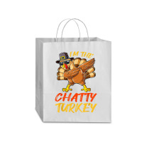 Chatty Turkey Matching Family Group Thanksgiving Party Traveler Paper Bag -13 X 6 X 15 3/4 | Artistshot