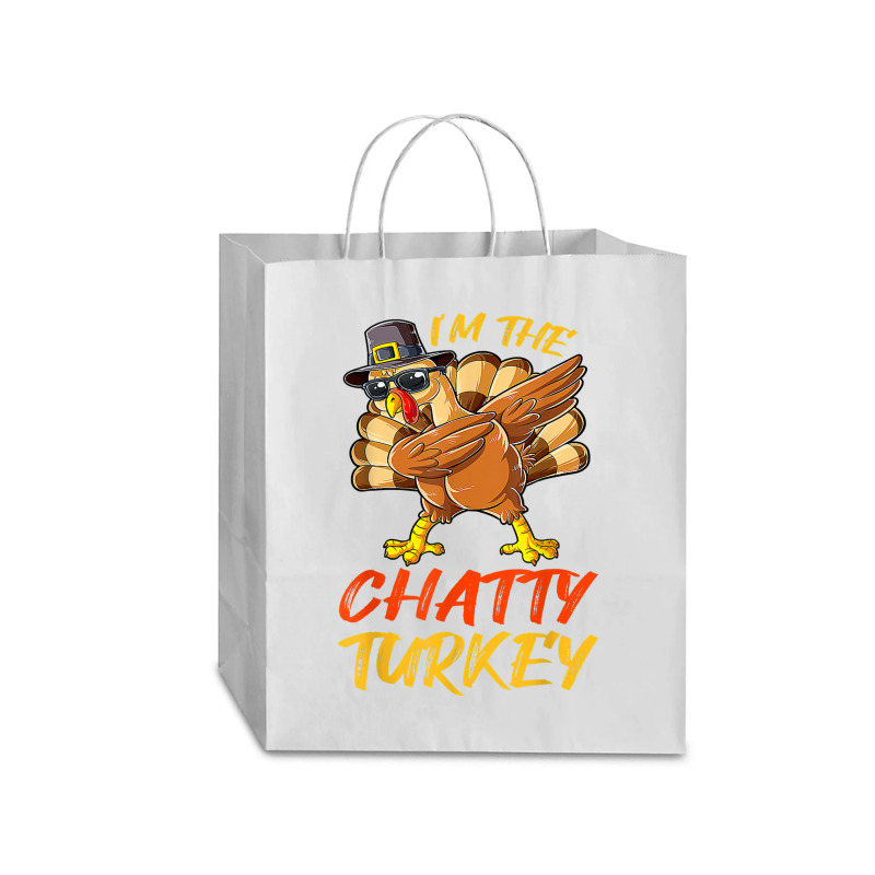 Chatty Turkey Matching Family Group Thanksgiving Party Traveler Paper Bag -13 X 6 X 15 3/4 | Artistshot