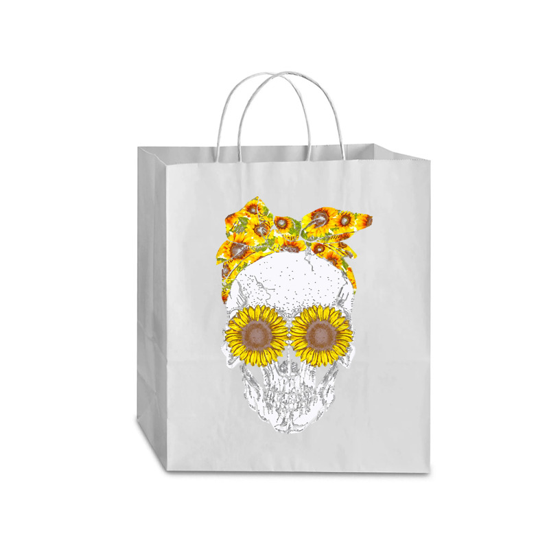 Skull Sunflower, Skull Sunflower Vintage, Skull Sunflower Art, Skull S Traveler Paper Bag -13 X 6 X 15 3/4 | Artistshot