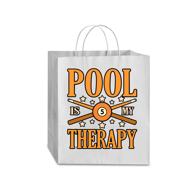 Pool Is My Therapy Billiards Snooker Sports Player Graphic Pullover Ho Traveler Paper Bag -13 X 6 X 15 3/4 | Artistshot